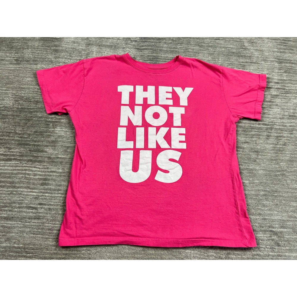 Popular Sports T-Shirt Womens 2X Pink They Not Like Us Boyfriend Tee Graphic